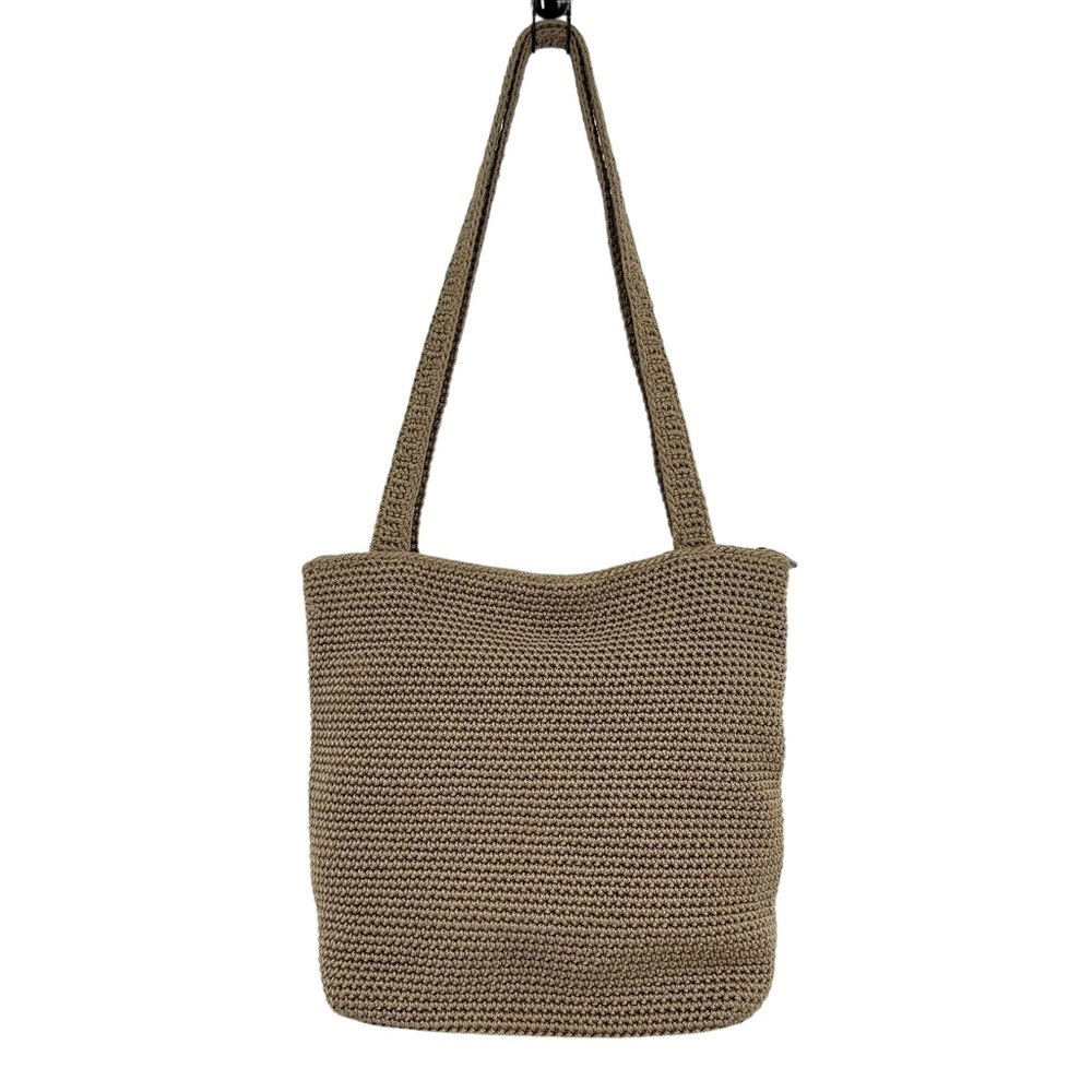 The Sak Crocheted Double Strap Shoulder Bag in Neutral Tan
